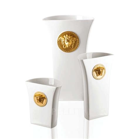 versace vase white and gold|Versace vase for sale.